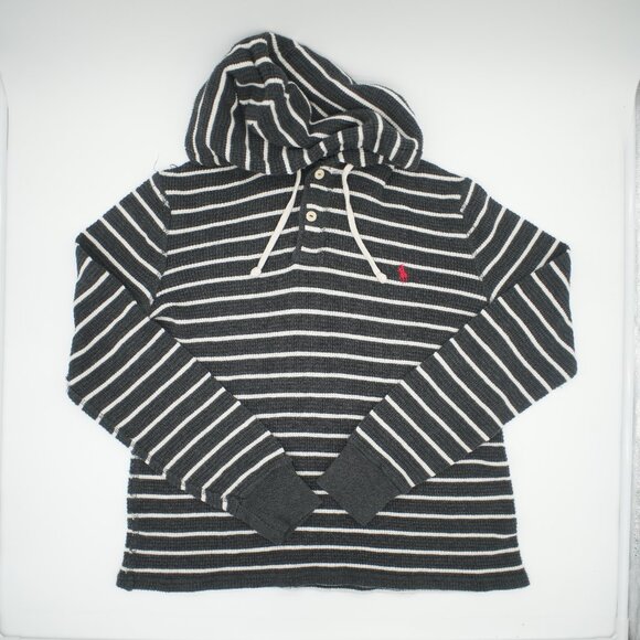 Polo Ralph Lauren Other - POLO RALPH LAUREN STRIPED HALF BUTTON LIGHTWEIGHT HOODIE